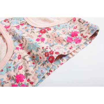 Sladatona Little Girls' Soft Cotton Underwear Bring Cool, Breathable Comfort Experience Panty 5-6years Mixed Colour Gray White