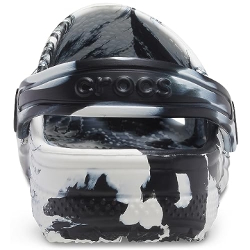 Kids' Classic Marbled Tie Dye Clog Black/White