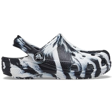 Kids' Classic Marbled Tie Dye Clog Black/White