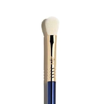 Sigma Beauty Disney's Beauty and the Beast Makeup Brush Set - Limited Edition, 5 Blue Brushes & Beauty Bag, Premium Synthetic Fibers, Durable Handles for Face & Eyes