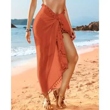 Eicolorte Stylish Beach Cover Up Skirt for Women