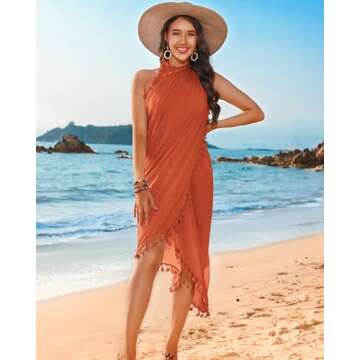 Eicolorte Stylish Beach Cover Up Skirt for Women