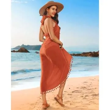 Eicolorte Stylish Beach Cover Up Skirt for Women