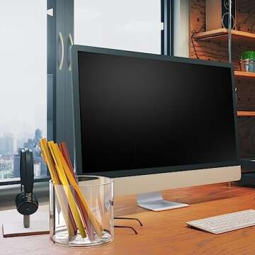 MaxGear 2 Pack Pen Holder Acrylic Cylinder Container, Round Pencil Holder for Desk Pen Cups for Uten...