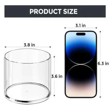 MaxGear 2 Pack Pen Holder Acrylic Cylinder Container, Round Pencil Holder for Desk Pen Cups for Utensil Makeup Brush, Clear Stationery Organizer for School Home Supplies Office Desk Accessories