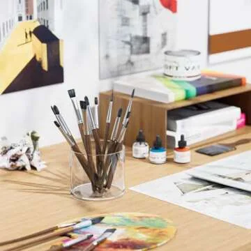 MaxGear 2 Pack Pen Holder Acrylic Cylinder Container, Round Pencil Holder for Desk Pen Cups for Utensil Makeup Brush, Clear Stationery Organizer for School Home Supplies Office Desk Accessories