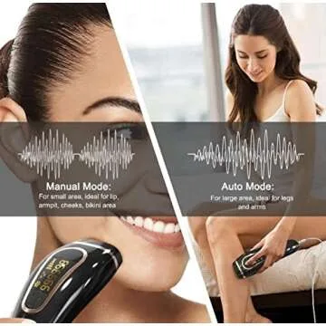 SeiShio IPL Hair Removal for Women Men - Permanent Painless At-Home Hair Remover Device for Whole Body Use, 999,999 Unlimited Flashes, Black