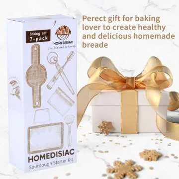 Bread Making Tools and Supplies, Set of 7, inclued Silicone Pastry Mat, Round Baking Mat, Sourdough Danish Dough Whisk, Bread Lame Dough Scoring, Bread Scraper Dough Cutter, Perfects Gift for Baker