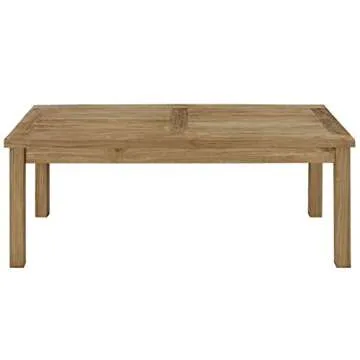Modway Marina Teak Wood Outdoor Patio Coffee Table