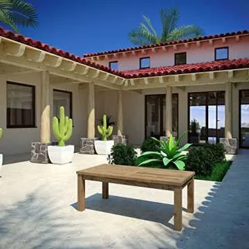 Modway Marina Teak Wood Outdoor Patio Coffee Table