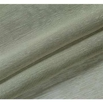 MIUCO 2 Panels Grommet Textured Solid Sheer Curtains 84 Inches Long for Living Room (2 x 54 Wide x 84" Long) Sage
