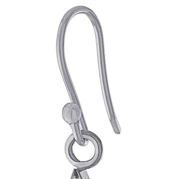 Amazon Essentials Sterling Silver Blue Pressed Flower Teardrop Earrings (previously Amazon Collection)