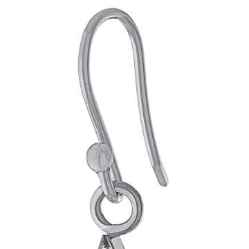 Amazon Essentials Sterling Silver Blue Pressed Flower Teardrop Earrings (previously Amazon Collection)