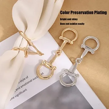 Elegant Horsebit Silk Scarf Holder - 2Pcs set for Women