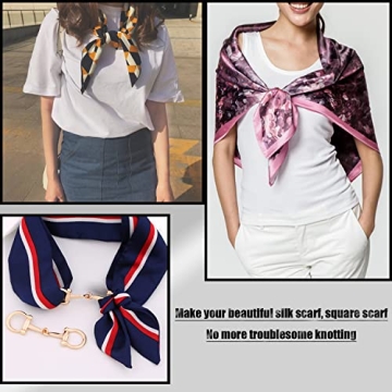 Elegant Horsebit Silk Scarf Holder - 2Pcs set for Women