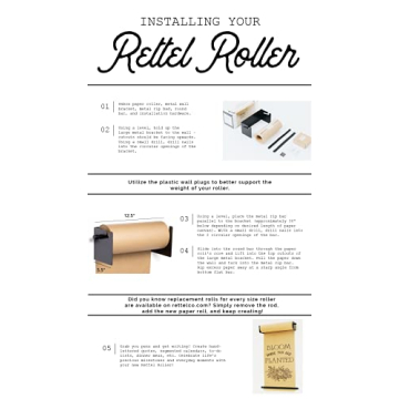 Rettel Roller Kraft Paper Display for Home & Office