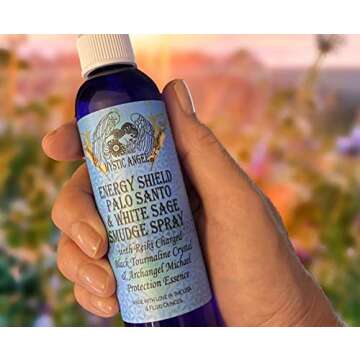 Mystic Angel Energy Shield Palo Santo & White Sage Smudge Spray (4 oz.) For Energy Clearing & Protection - Pack of 1