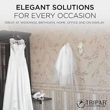 Tripar Pewter Antique Wall Hanging Decorative Door Knob, White Display - Vintage Design with Hand Painted Finish, Pewter Metal Backing, & Acrylic - Lightweight & Durable - Perfect Substitute for Hooks