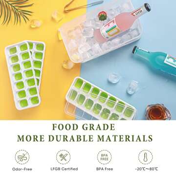 DOQAUS Ice Cube Tray - Stackable, Versatile & Easy Ice