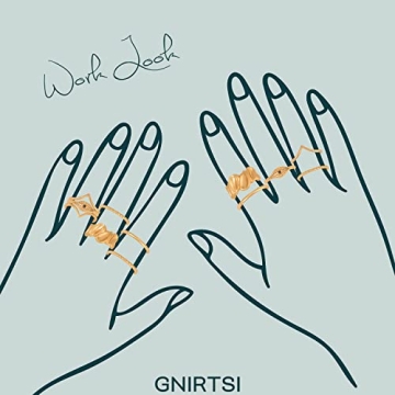 GNIRTSI Gold Concave Ring Elegant Chunky Jewelry Sizes 6-10