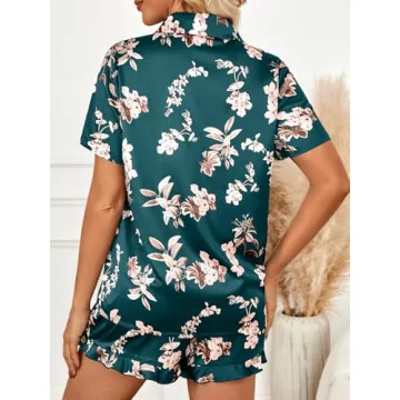 LILLUSORY Women's Satin Silk Pajamas Set for Luxurious Comfort