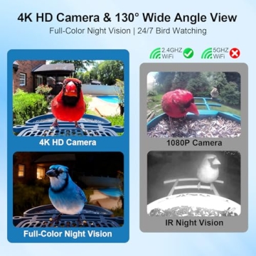 Smart Bird Feeder with 4K Camera & Real-Time Alerts