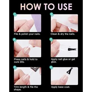 Soft Gel Nail Tips Medium Stiletto 120PCS for Easy Application