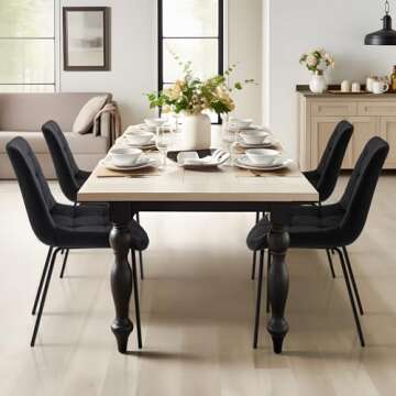 Luxurious NicBex Velvet Dining Chairs Set of 2