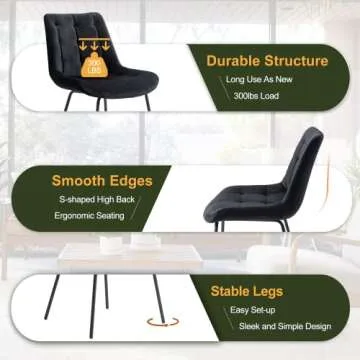 Luxurious NicBex Velvet Dining Chairs Set of 2