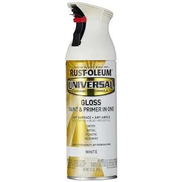 Rust-Oleum 245199 Universal All Surface Spray Paint, 12 oz, Gloss Pure White