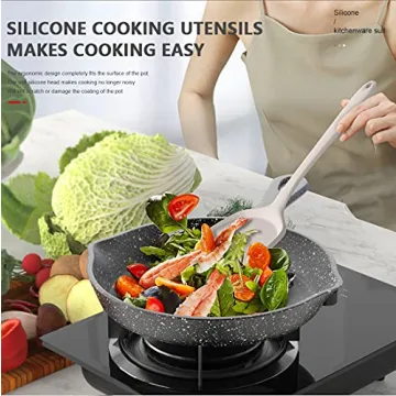 Heat Resistant Silicone Cooking Utensils Set Nonstick Safe