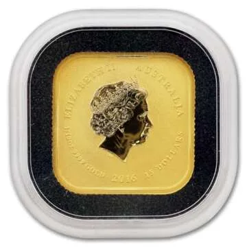 2016 P 1/10 oz Australian Gold Square Map Coin