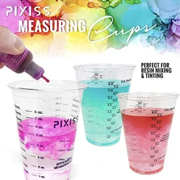 Pixiss Disposable Measuring Cups 100-Pack - Perfect for Mixing