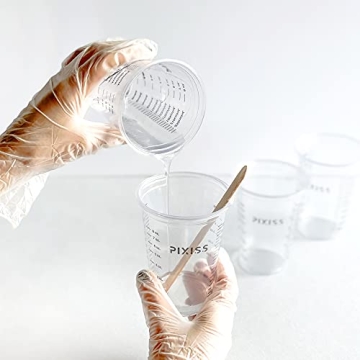 Pixiss Disposable Measuring Cups 100-Pack - Perfect for Mixing