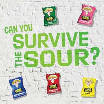 Warheads Extreme Sour Hard Candy Assorted Flavors 175 Pieces