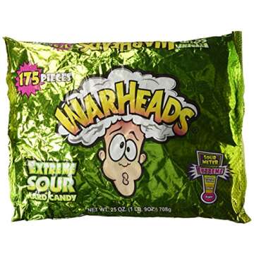 Warheads Extreme Sour Hard Candy Assorted Flavors 175 Pieces