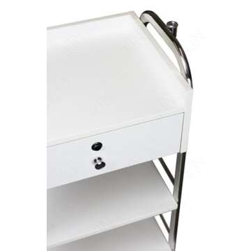 Supreme Medical Dental Mobile Utility Cabinet & Cart with Steel Frame with Single Lockable Drawer
