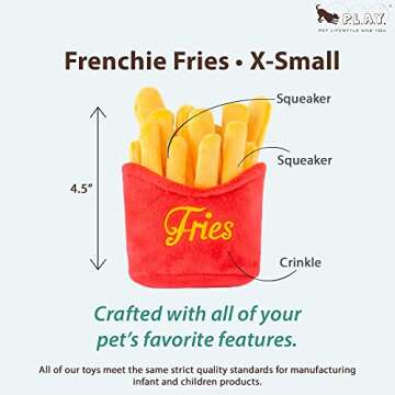 P.L.A.Y. Cute Plush Dog Toys - Fast Food Plush Squeaky Chew Toy, Perfect for All Dogs!