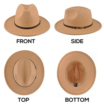 EINSKEY Women's Adjustable Felt Fedora Hat for Stylish Wear
