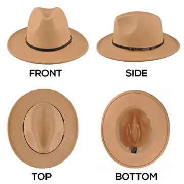 EINSKEY Women's Adjustable Felt Fedora Hat for Stylish Wear