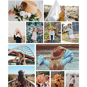 EINSKEY Women's Adjustable Felt Fedora Hat for Stylish Wear