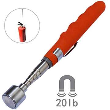 Telescoping Magnetic Pick Up Tool Extendable 31" 20 lb Telescopic Magnet Stick Useful for Hard-to-Reach,Sink Drains Mechanic Automotive Gifts for Men Women Husband Birthday Father's Day,Christmas