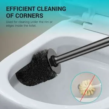 Sleek Toilet Brush and Holder for Easy Cleaning Solutions