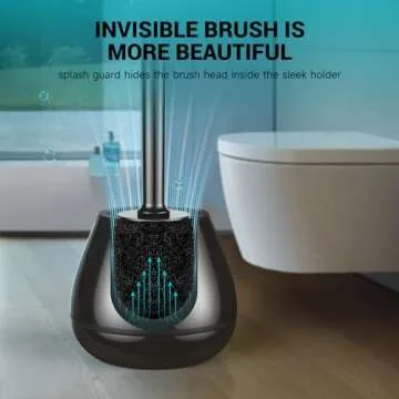 Sleek Toilet Brush and Holder for Easy Cleaning Solutions