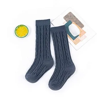 Stylish Zumou Toddler Knee High Socks 8 Pairs for Girls