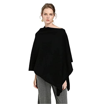 Pure Goat Cashmere Poncho - Elegant and Lightweight