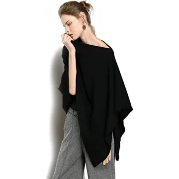 Pure Goat Cashmere Poncho - Elegant and Lightweight