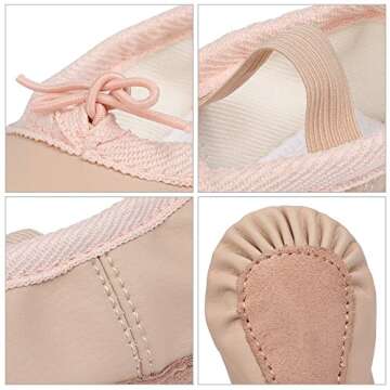 Toddler Ballet Shoes for Girls Baby Ballet Slippers Leather Full Sole Women Ballerina Dance Shoes