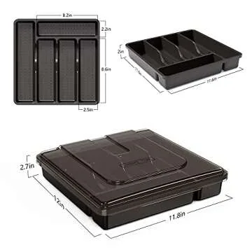 YICOCHI Utensil Holder with Lid for Kitchen Organization