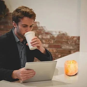 Natural Himalayan Salt Tea Light Candle Holders Pack